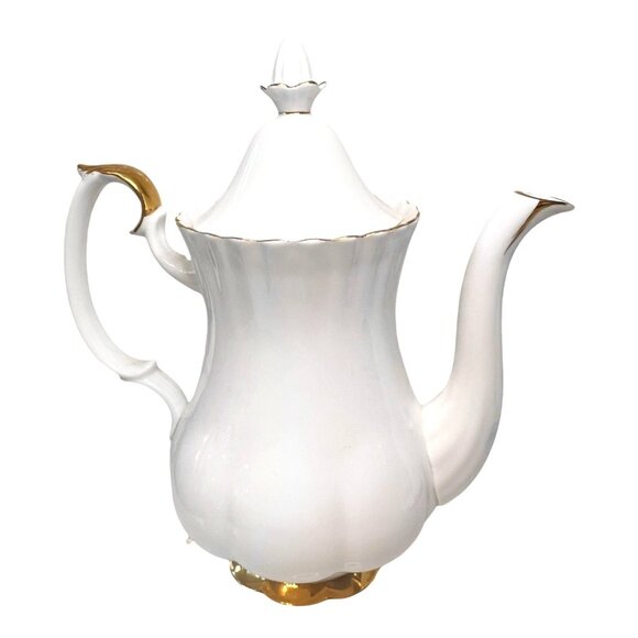 Royal Albert Other - Beautiful Royal Albert Val D'or Teapot/Coffeepot with Lid - Vintage Bone China